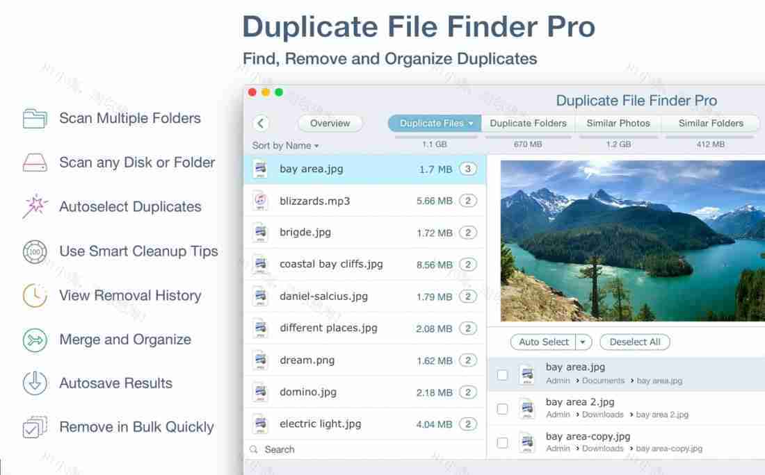 Duplicate File Finder For Mac v6.17重复文件查找器专业版