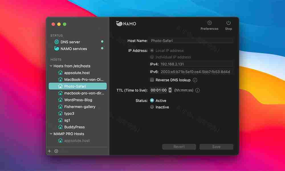 NAMO For Mac v2.0.1 本地DNS服务器工具