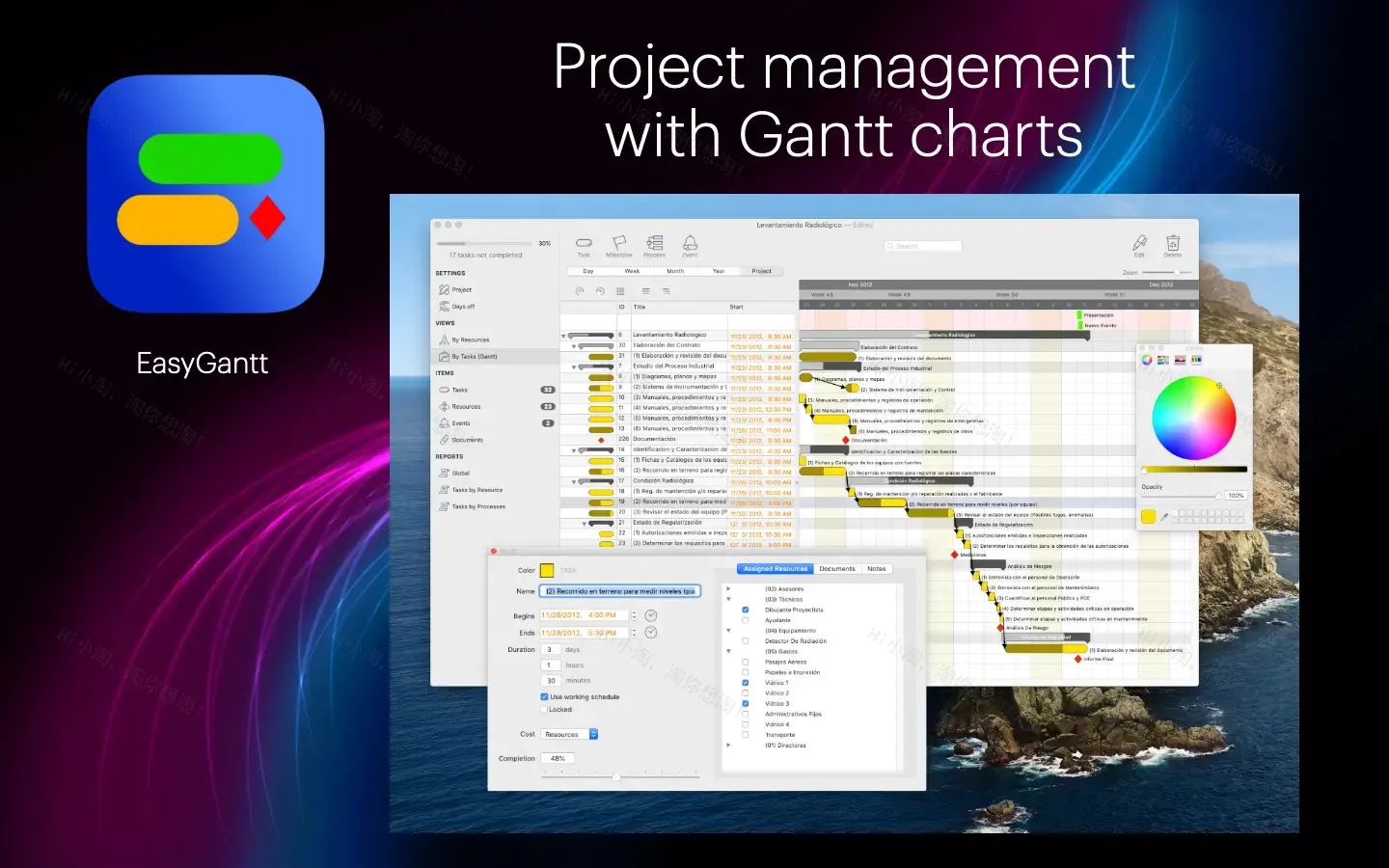 EasyGantt For Mac v4.2.3 甘特图工具