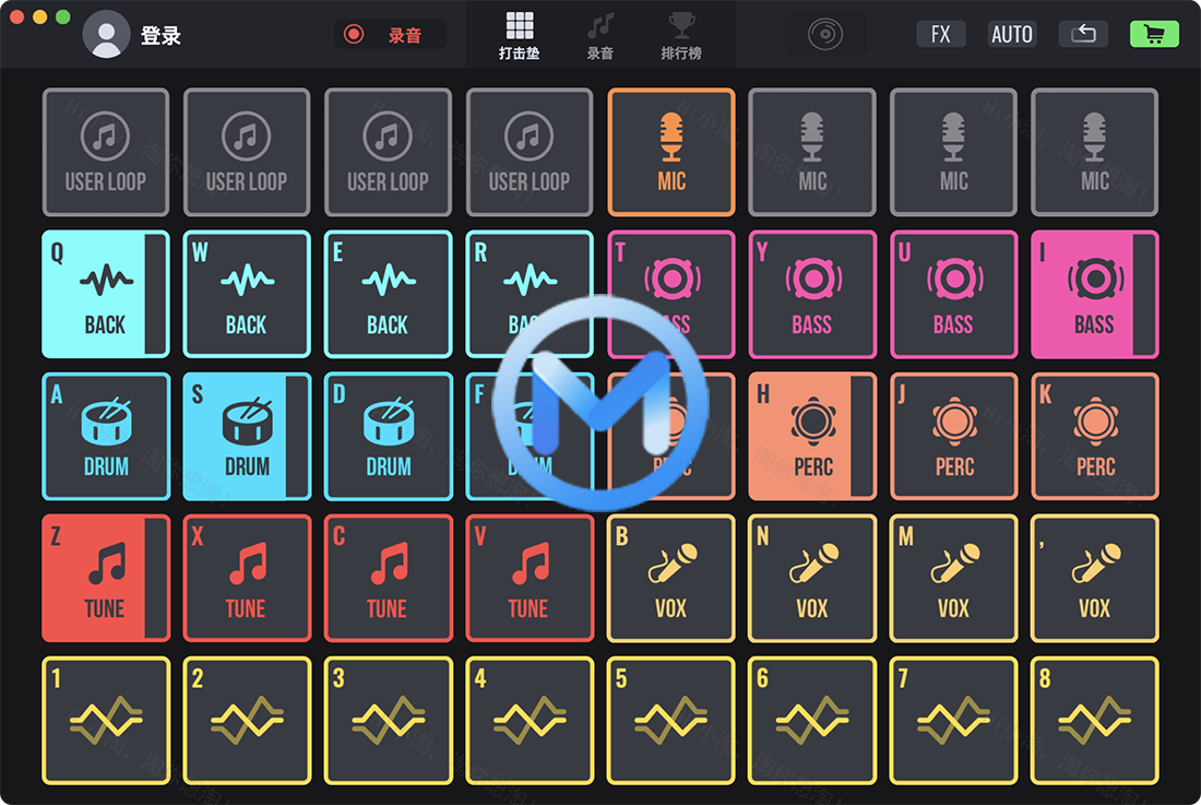 DJ Mix Pads 2 For Mac v16.0.8(6.0.8) 制作音乐打击垫和电鼓垫
