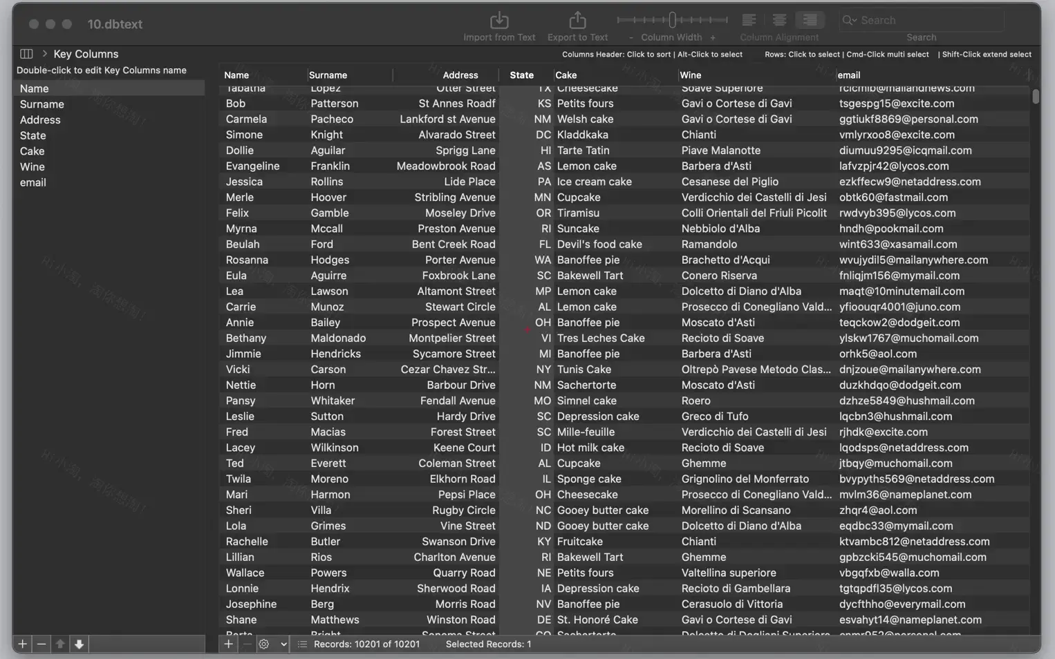 DB-Text For Mac v1.12.2 CSV和TSV文件编辑工具