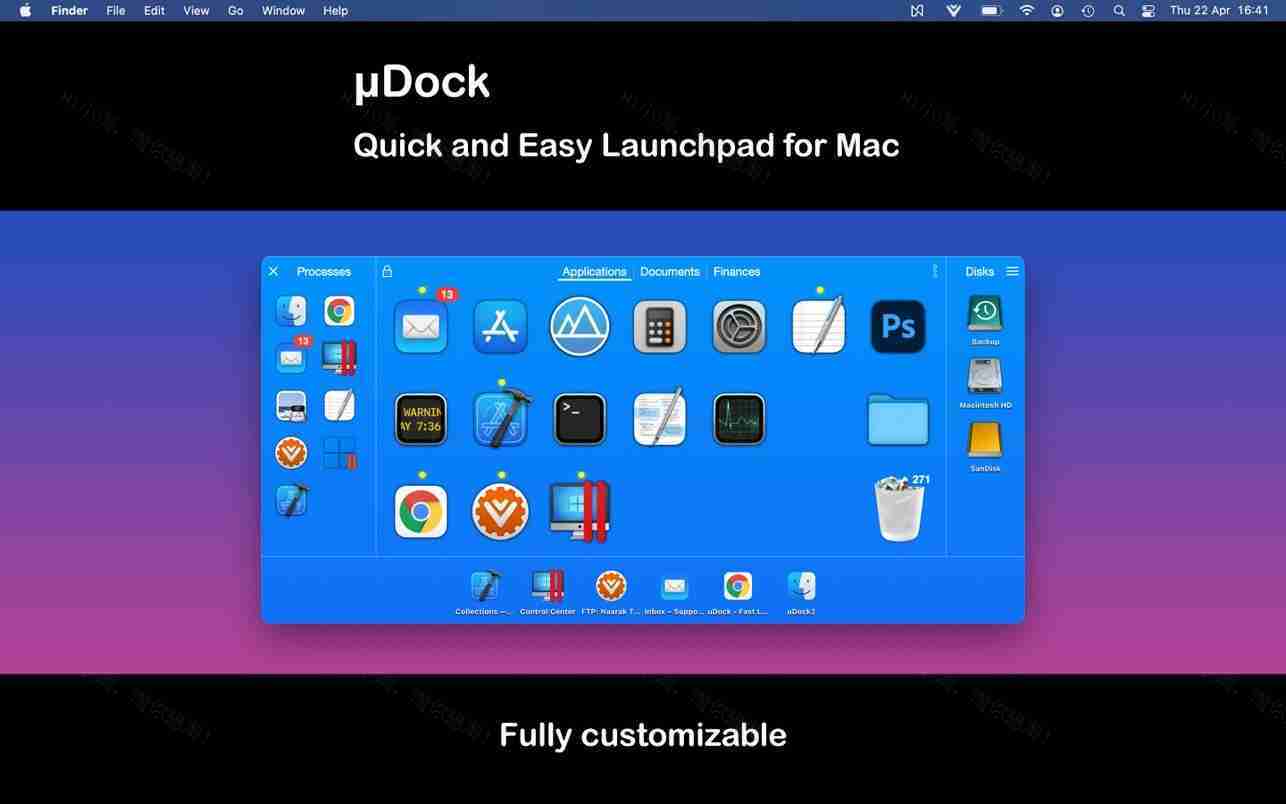 uDock For Mac v4.5.4启动扩展软件