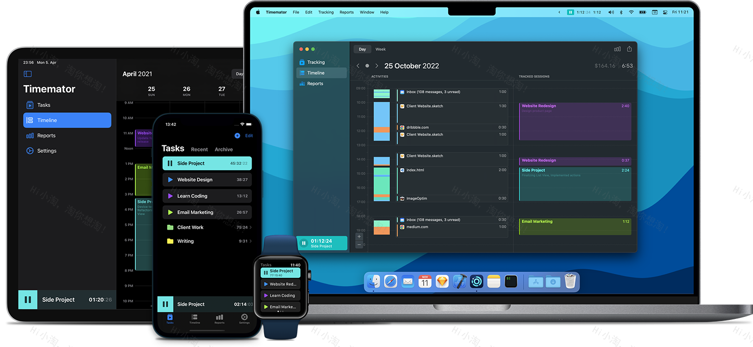 Timemator For Mac v3.1.1 任务时间管理软件