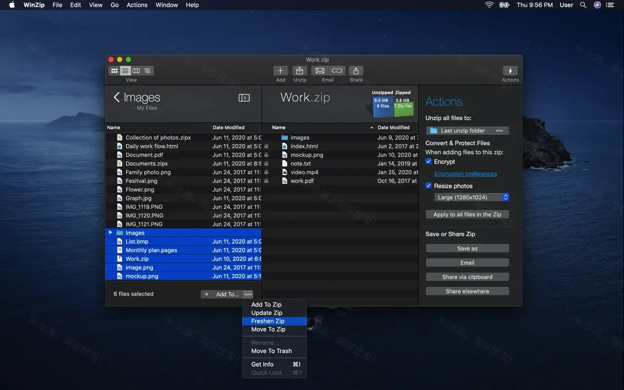 WinZip For Mac v10.0.6200 解压压缩文件软件