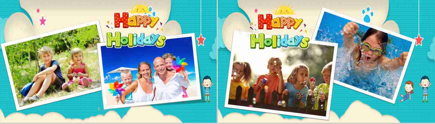 玩转暑假主题相册PPT模板-8