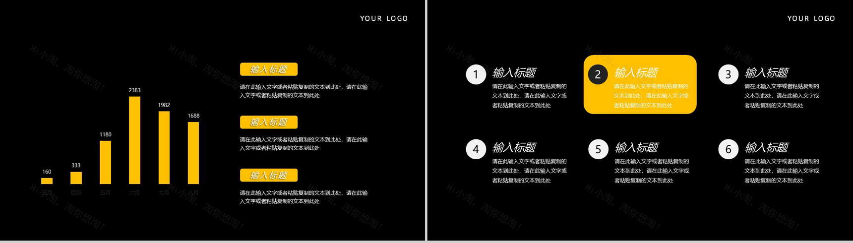 黑色简约萌宠宠物主题项目介绍PPT模板-5