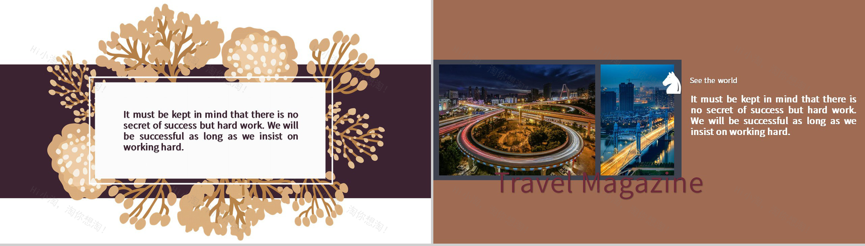 红棕杂志欧美风美国纽约旅行纪念相册PPT模板-4