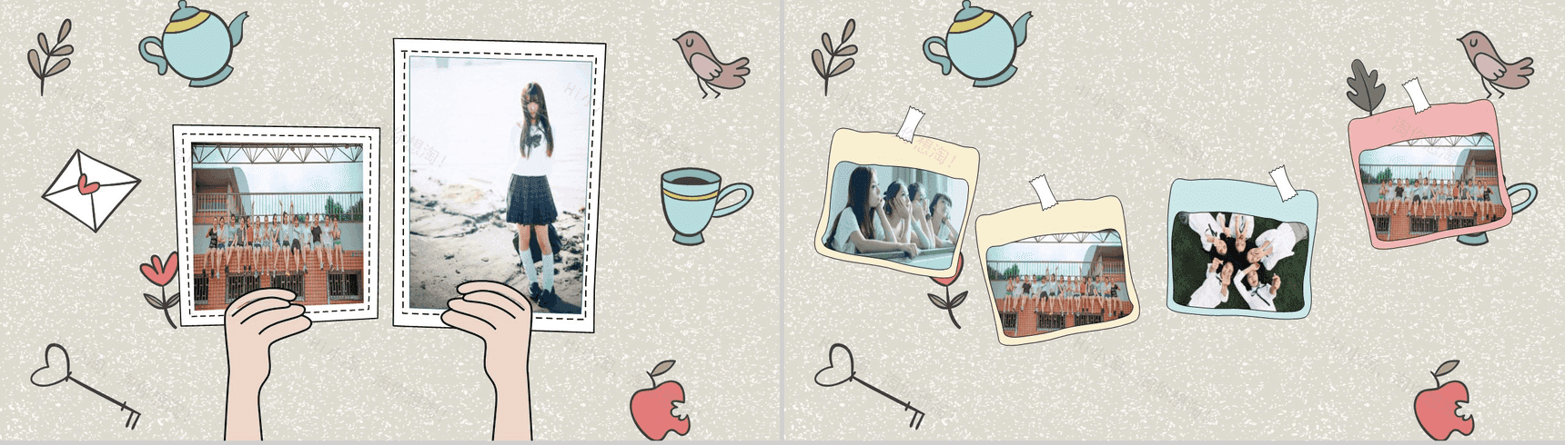 青春卡通动漫风毕业典礼纪念专用PPT模板-6