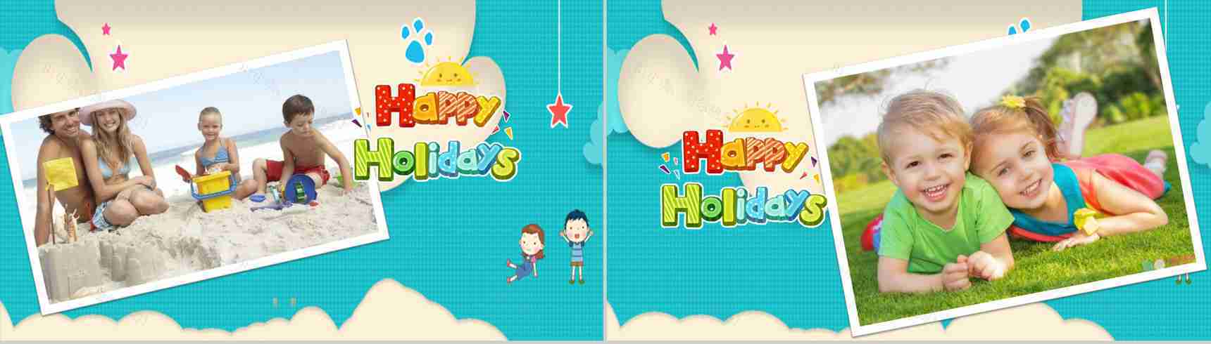 玩转暑假主题相册PPT模板-9