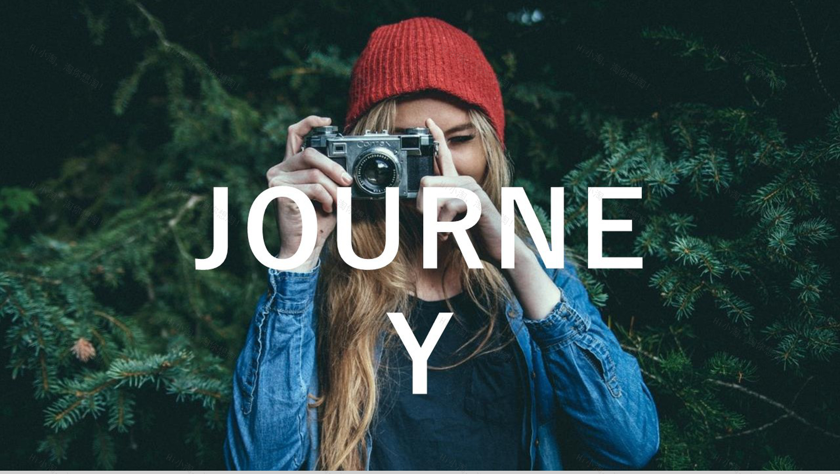 欧美杂志风时尚摄影素材相册作品集PPT模板-1