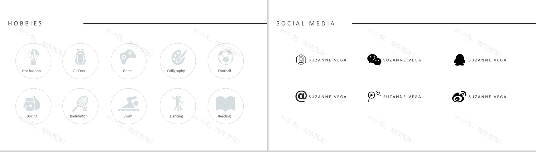 简约小清新风格作品集英文展示PPT模板-14