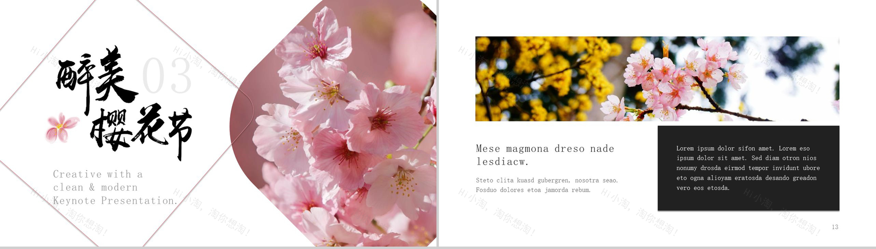 醉美樱花节旅游画册樱花节PPT模板-7