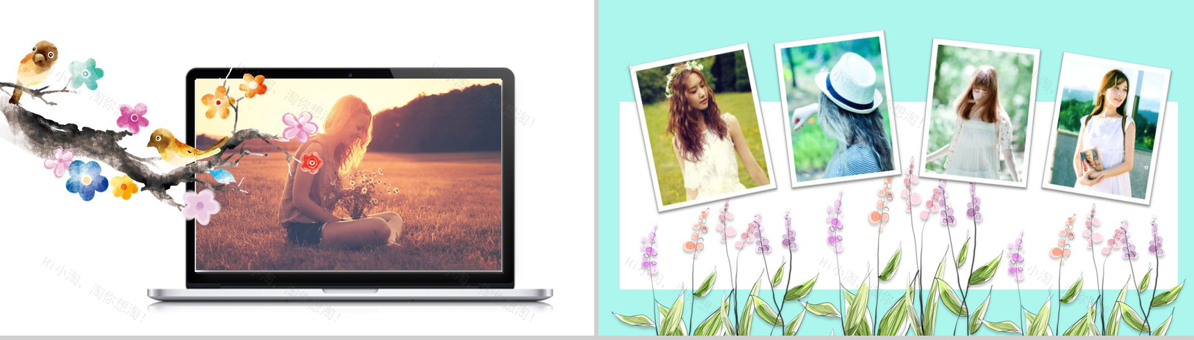 创意花朵唯美毕业季青春纪念相册PPT模板-5