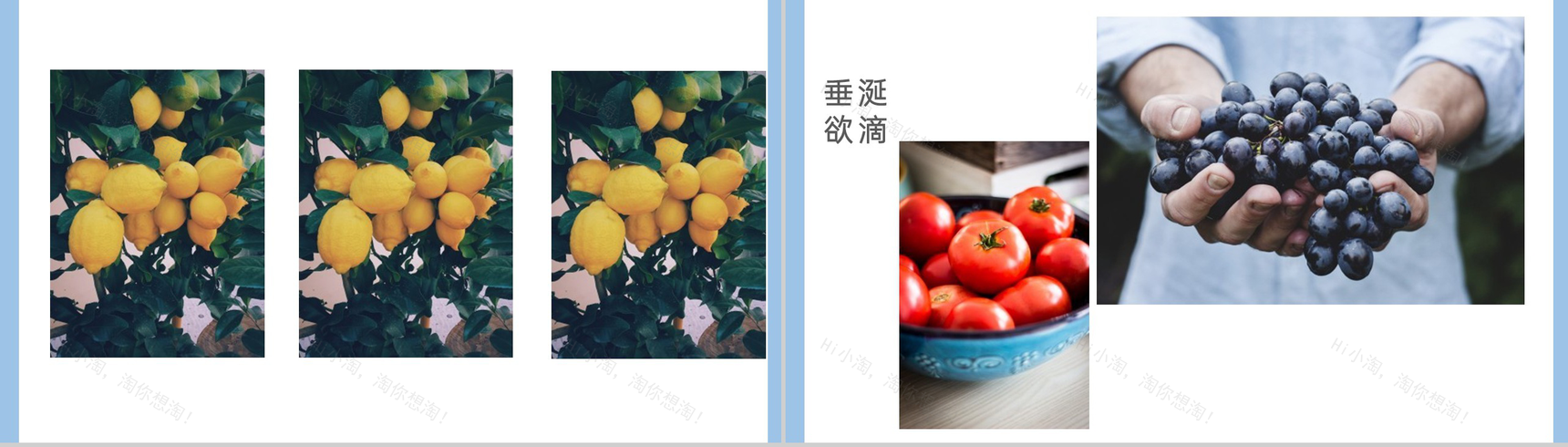 蓝色简约杂志风青春旅行纪念册旅行风景展示PPT模板-11