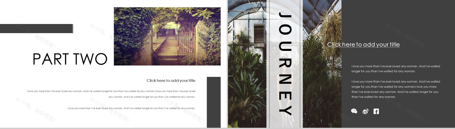 欧美杂志风时尚摄影素材相册作品集PPT模板-5