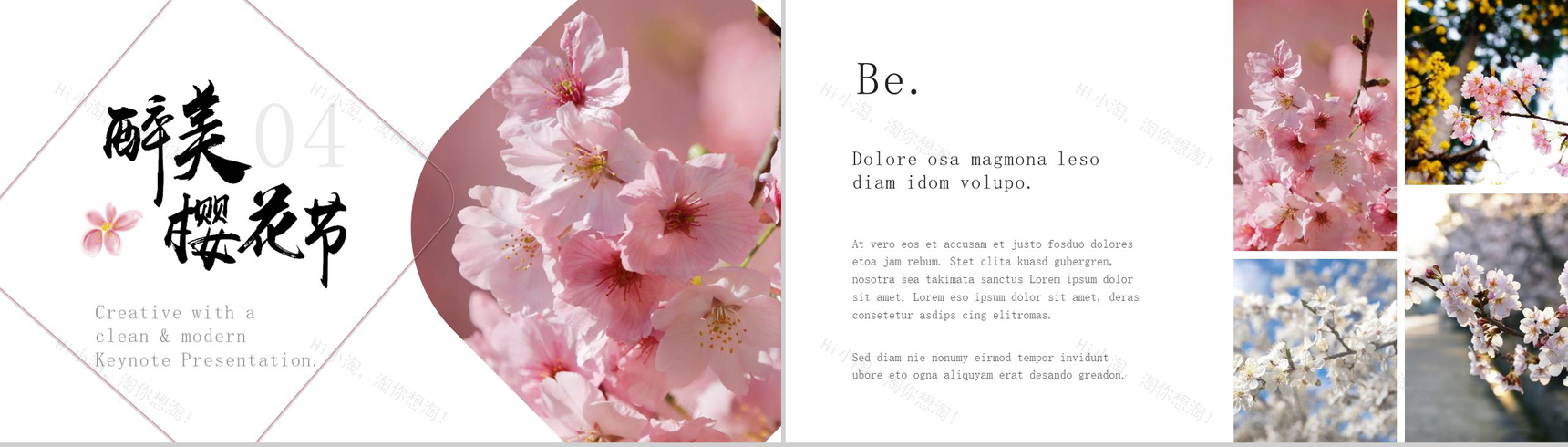 醉美樱花节旅游画册樱花节PPT模板-10