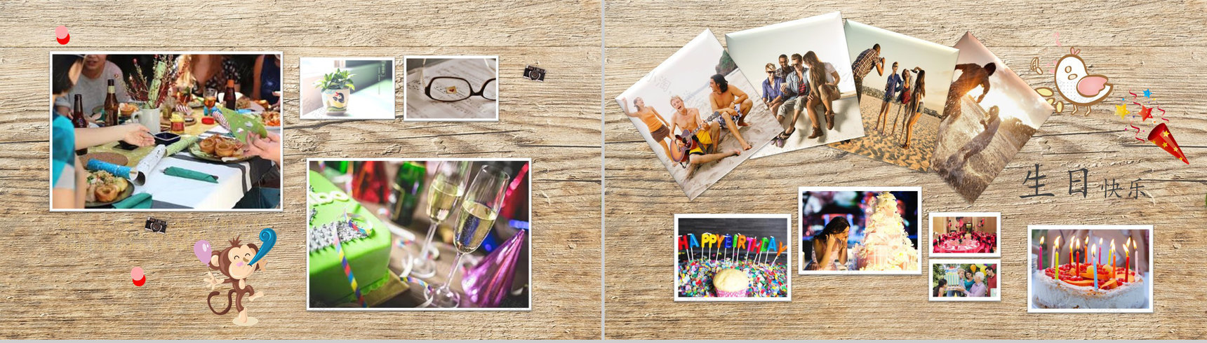 员工生日相册公司宣传纪念册PPT模板-2