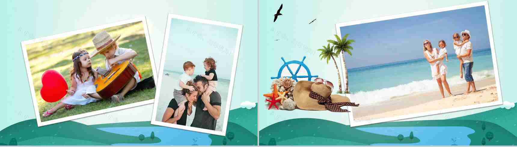 绿色缤纷暑假主题PPT模板-2