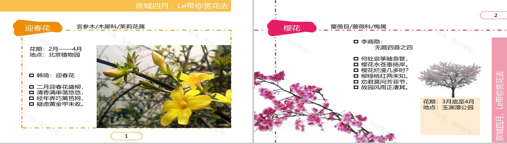 四月繁华开放精美PPT模板-2