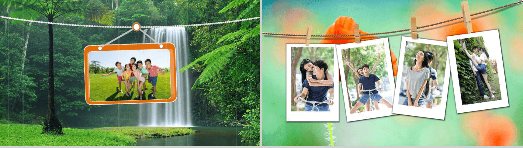 绿色简约致青春毕业同学纪念相册PPT模板-10