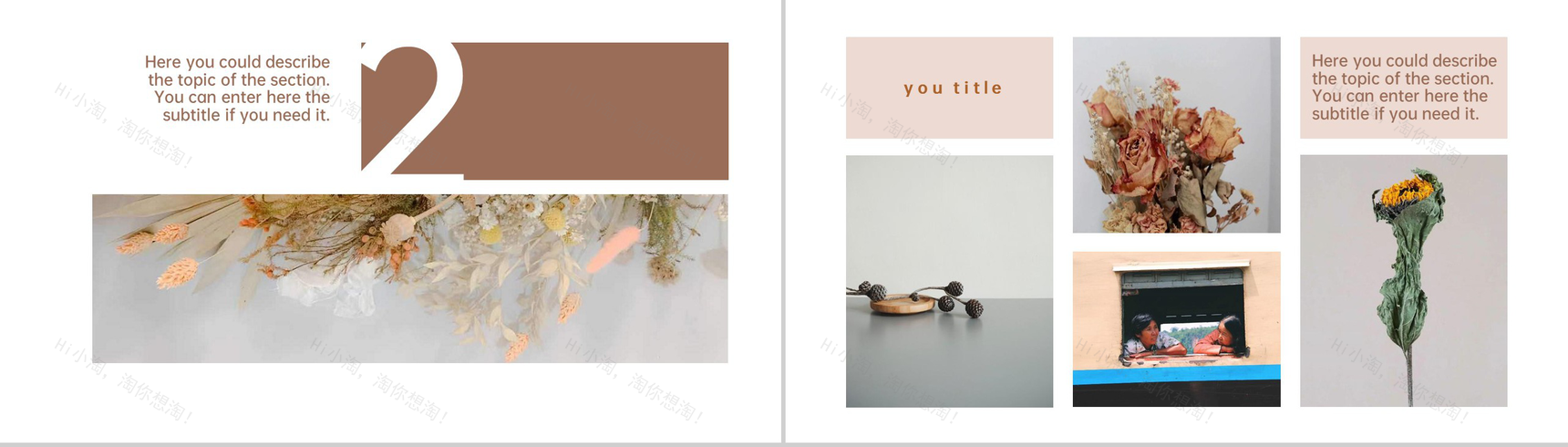 棕色小清新欧美风旅行的日志旅游纪念册PPT模板-5