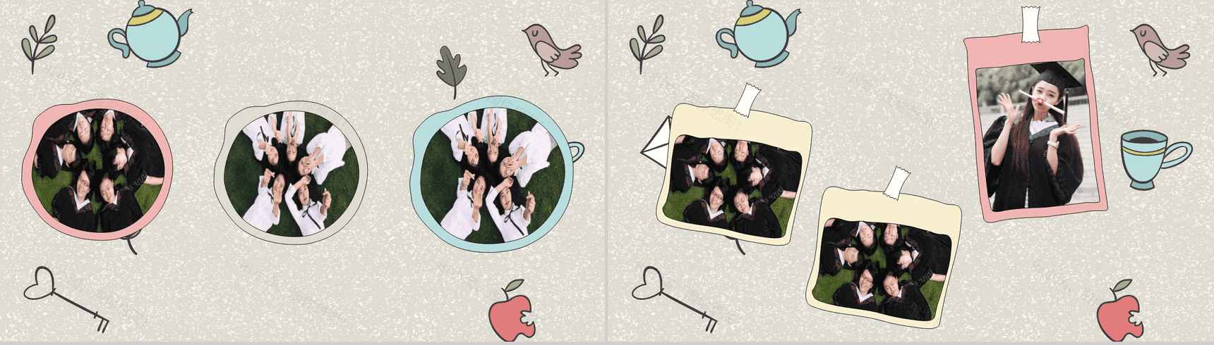 青春卡通动漫风毕业典礼纪念专用PPT模板-10