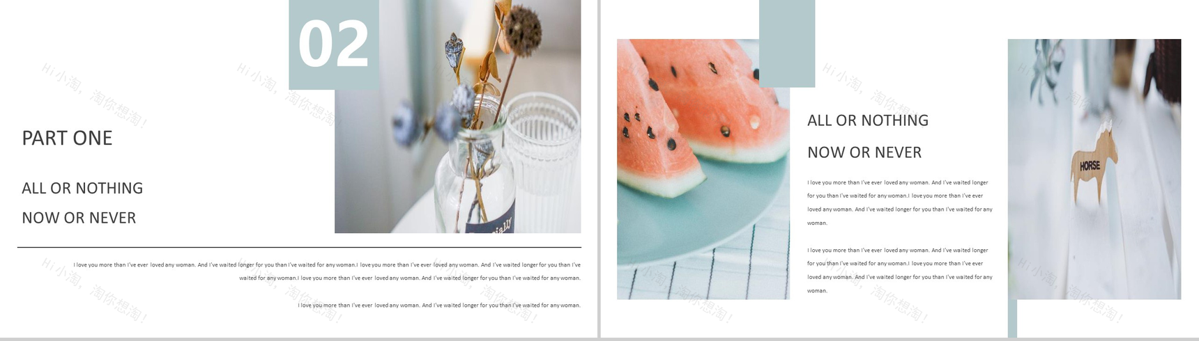 文艺唯美杂志风摄影集相册PPT模板-5