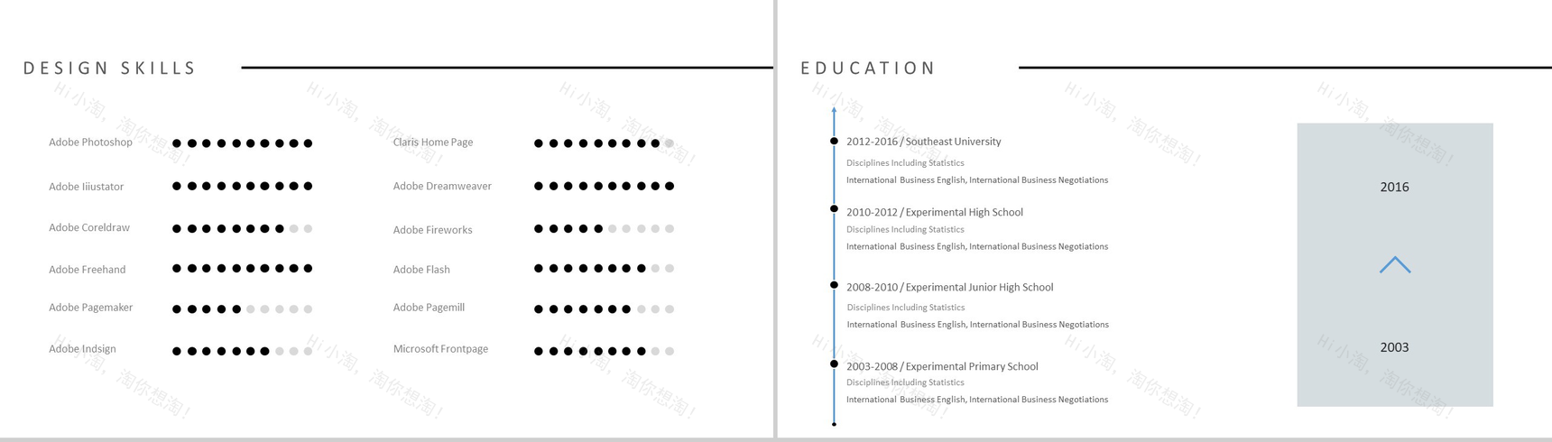 简约小清新风格作品集英文展示PPT模板-12