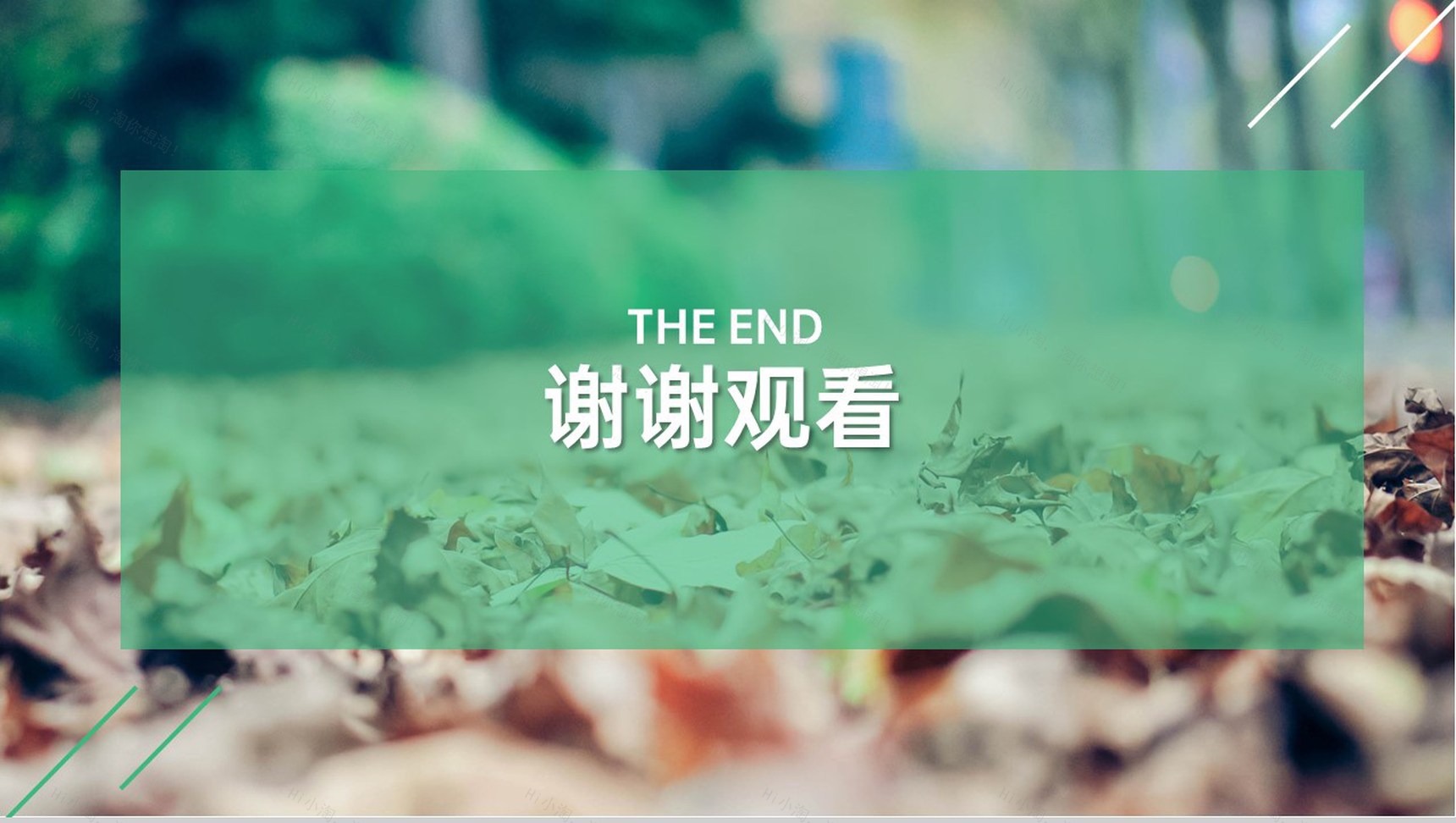 绿色小清新简约风旅行电子纪念相册PPT模板-12