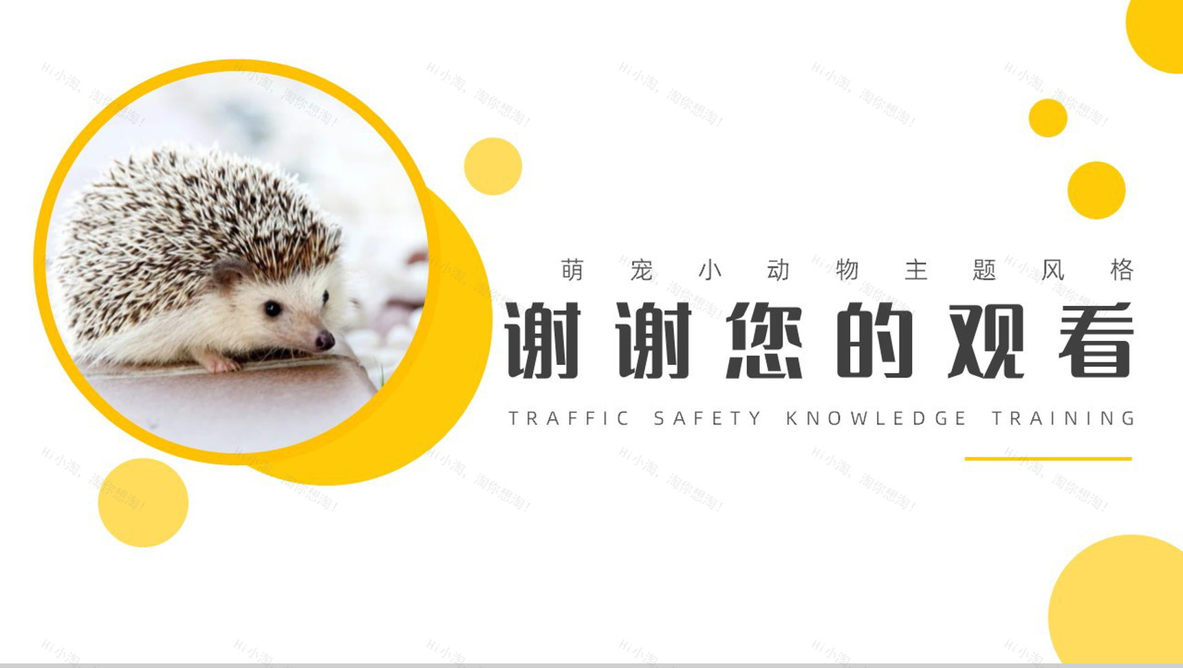 萌宠小动物主题风格PPT模板-10