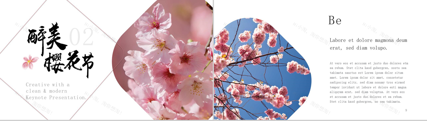 醉美樱花节旅游画册樱花节PPT模板-5