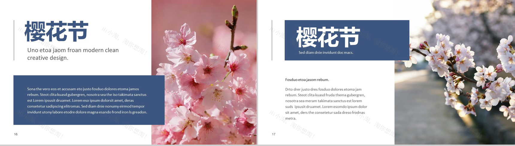 遇见樱花樱花节旅游相册樱花节PPT模板-9