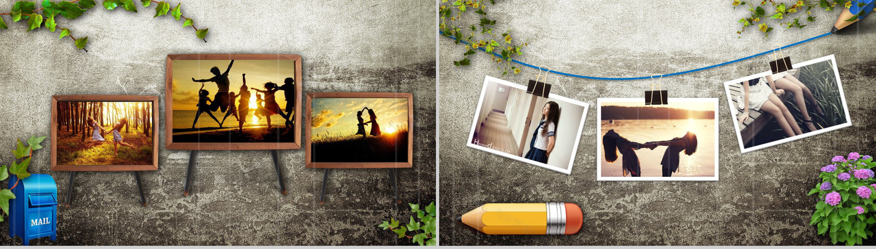 绿色简约风我们毕业的夏天同学聚会纪念册PPT模板-8