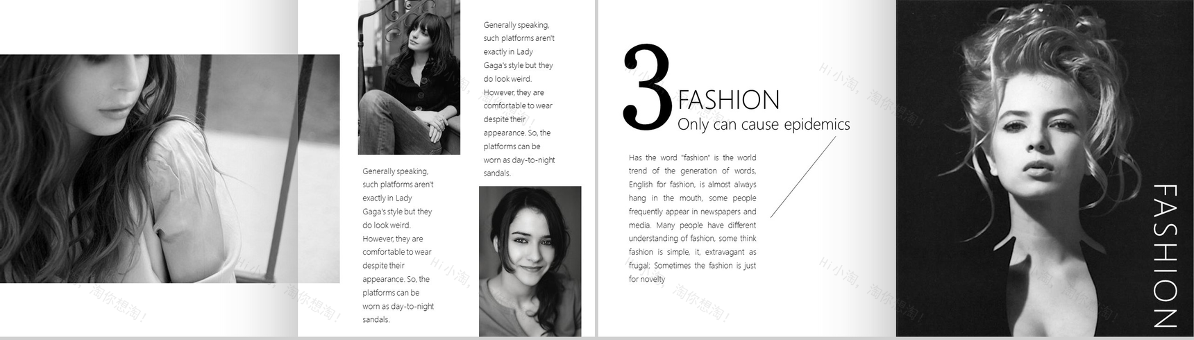 201X时尚品牌宣传相册杂志风工作报告PPT模板-8