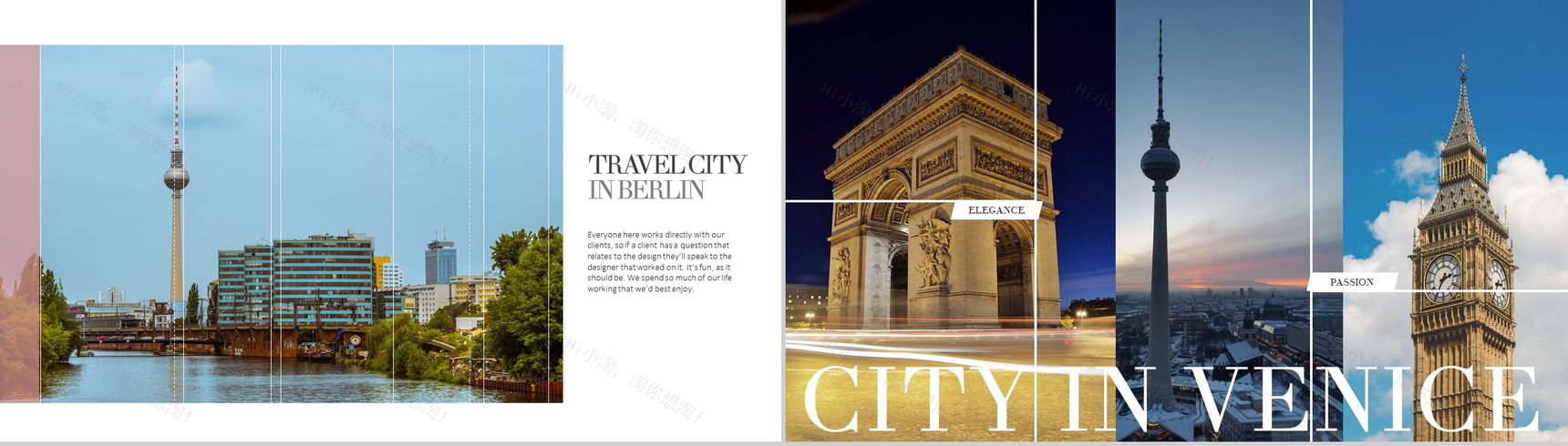 欧美大气图文背景旅游旅行风景图片介绍PPT模板-5