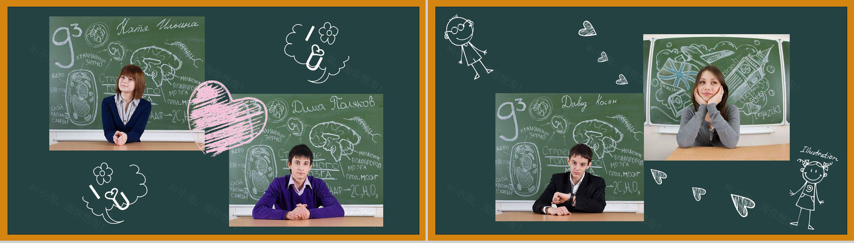 黄色黑板风致我们即将逝去的青春毕业纪念册PPT模板-6