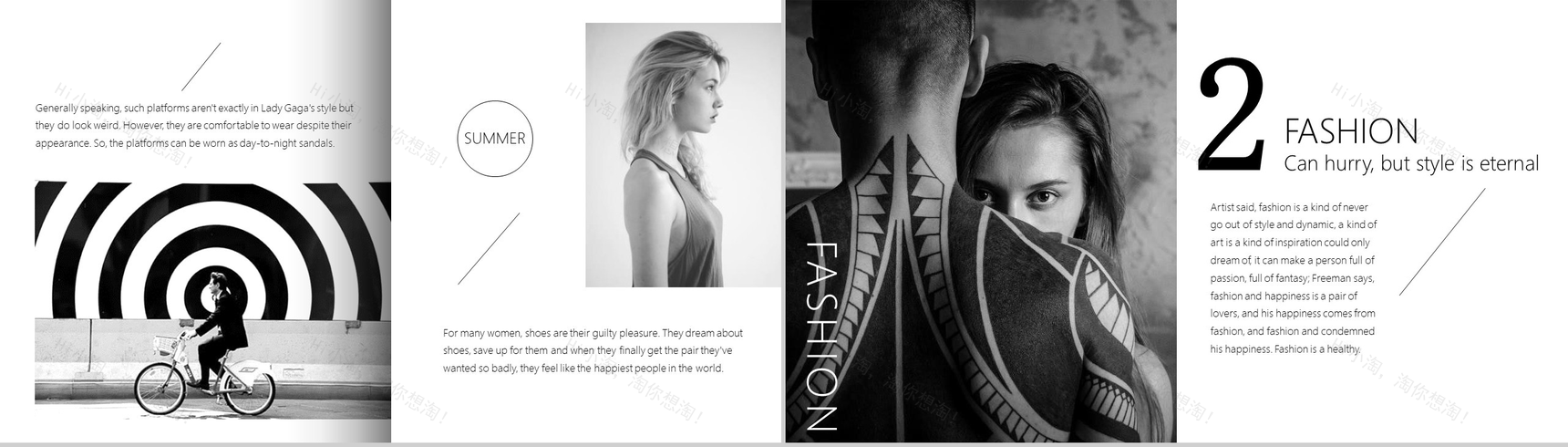 201X时尚品牌宣传相册杂志风工作报告PPT模板-5