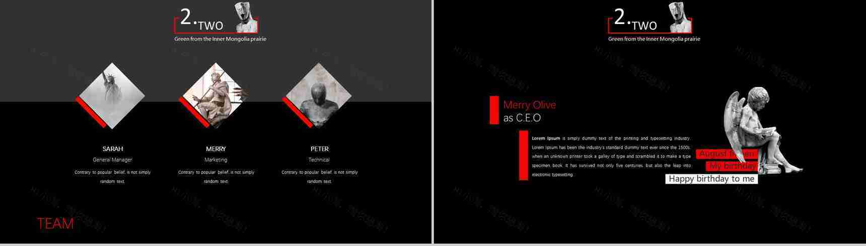 装逼专用简历画册美术PPT模板-6