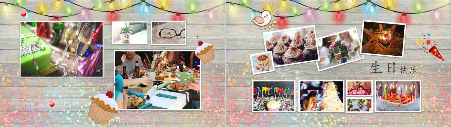 部门公司员工生日相册电子相册PPT模板-2