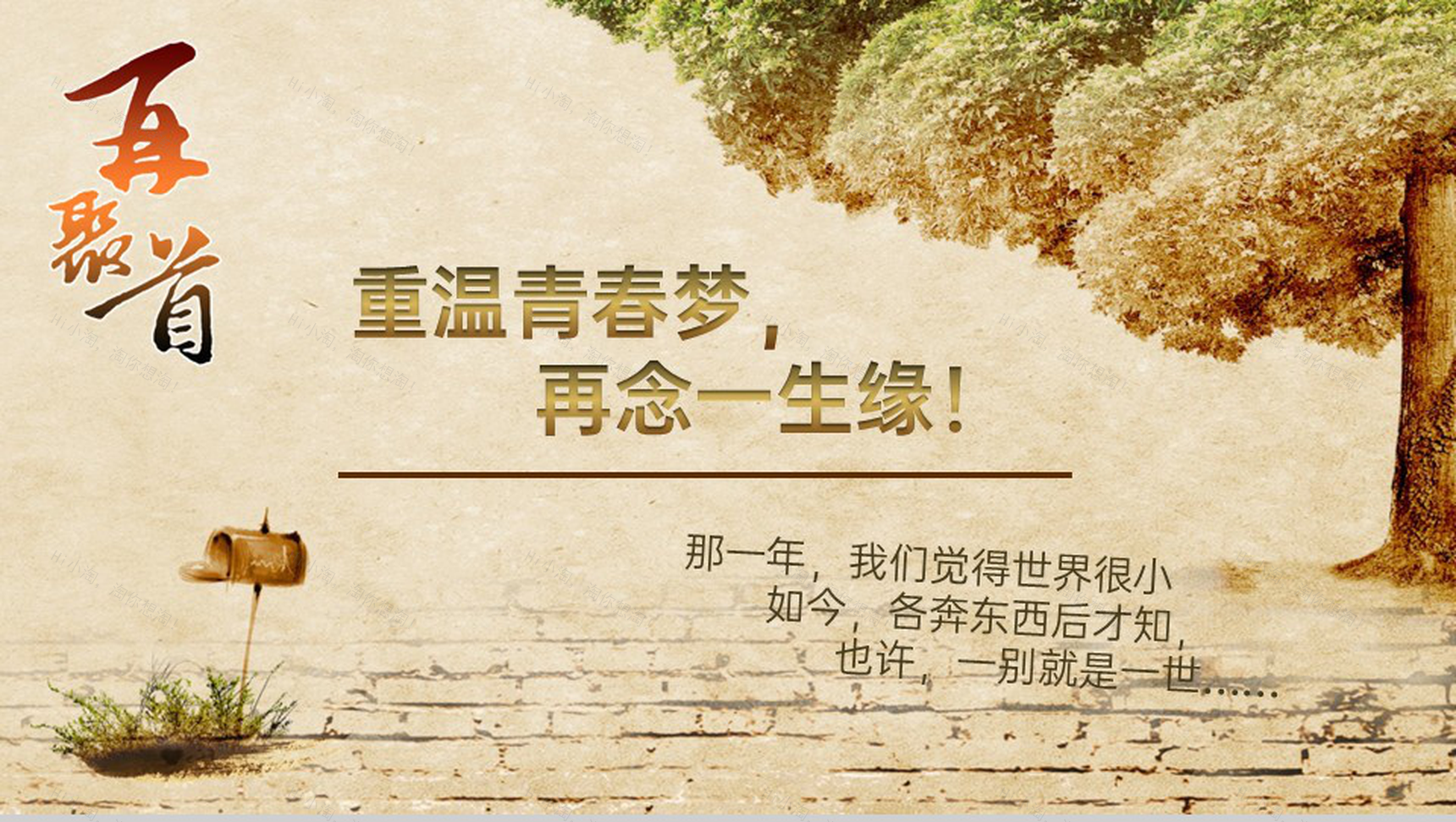 绿色简约风致青春20XX届毕业班同学聚会纪念册PPT模板-10