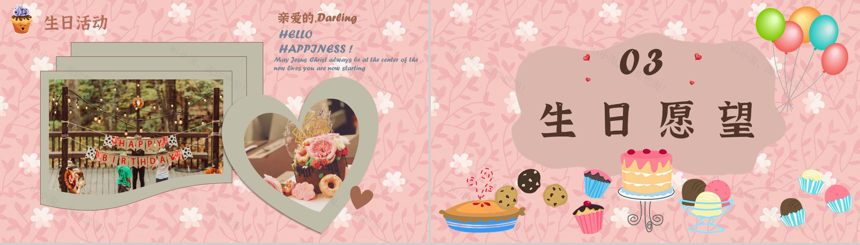 卡通生日快乐公司员工庆生员工生日会成长相册记录PPT模板-6