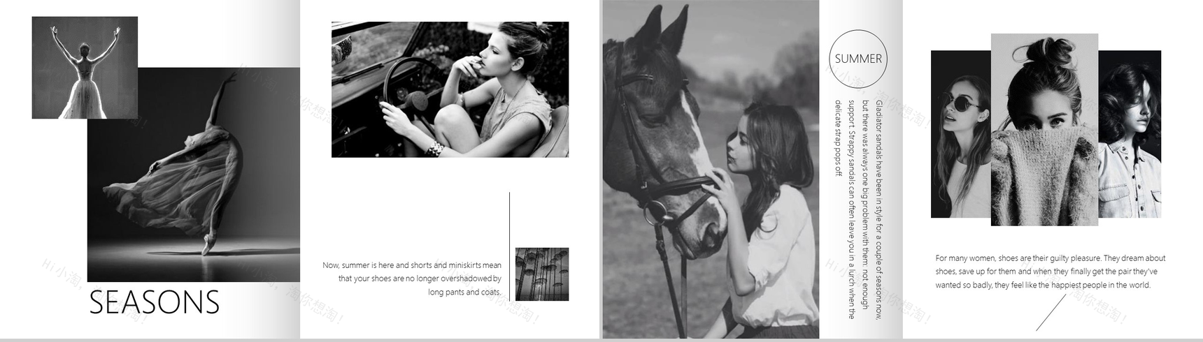 201X时尚品牌宣传相册杂志风工作报告PPT模板-3