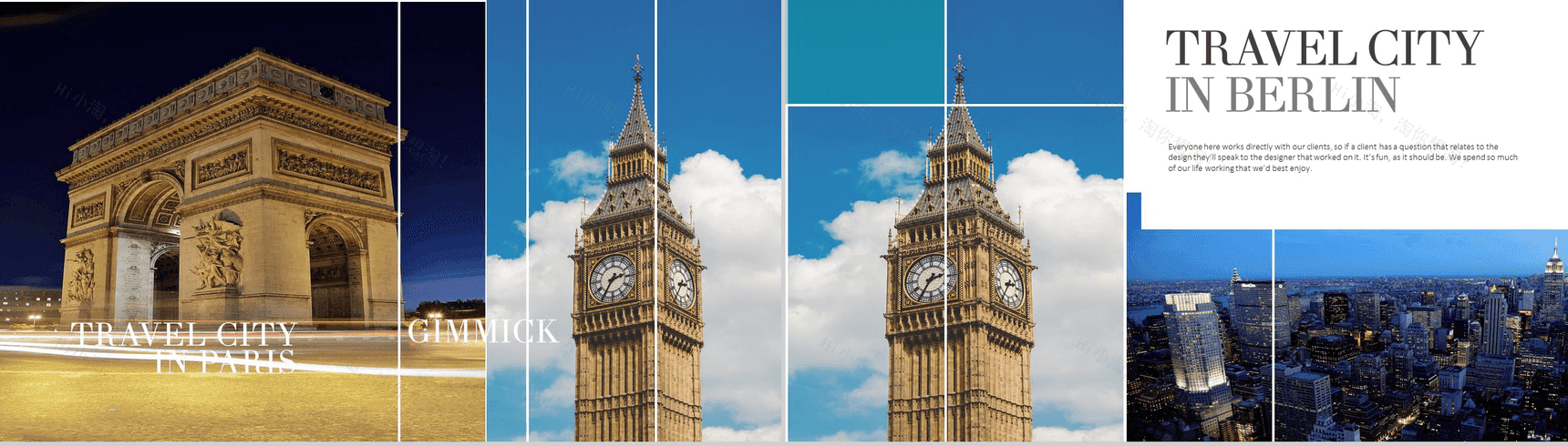 欧美大气图文背景旅游旅行风景图片介绍PPT模板-4