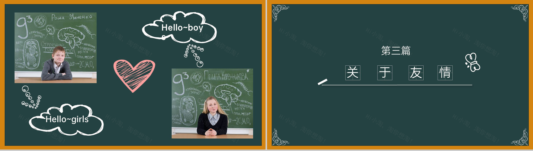 黄色黑板风致我们即将逝去的青春毕业纪念册PPT模板-7