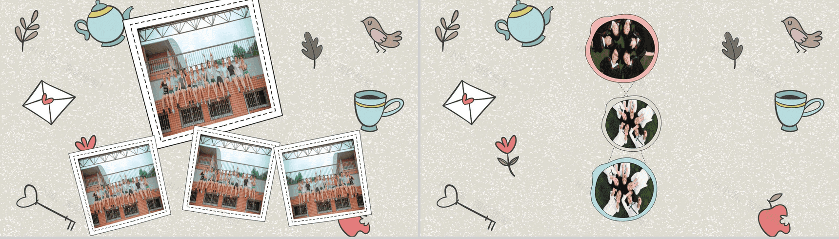 青春卡通动漫风毕业典礼纪念专用PPT模板-8