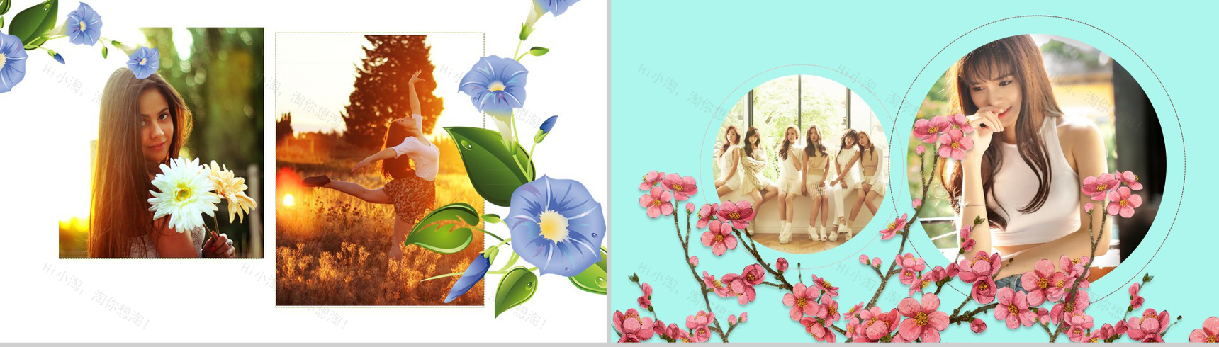 创意花朵唯美毕业季青春纪念相册PPT模板-6