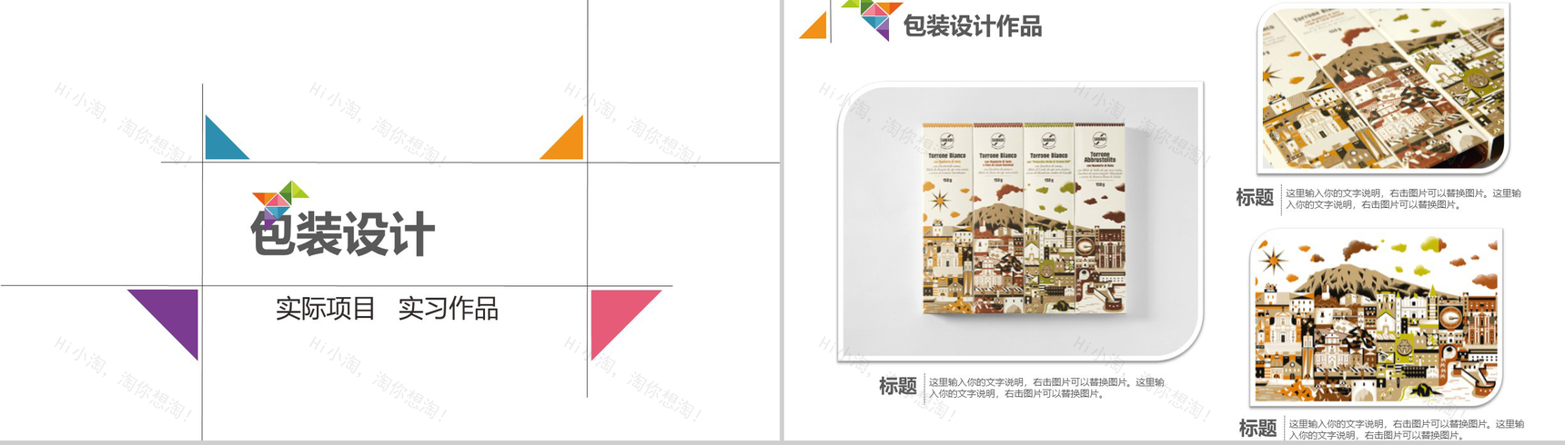 中国艺术学院作品集PPT模板-5