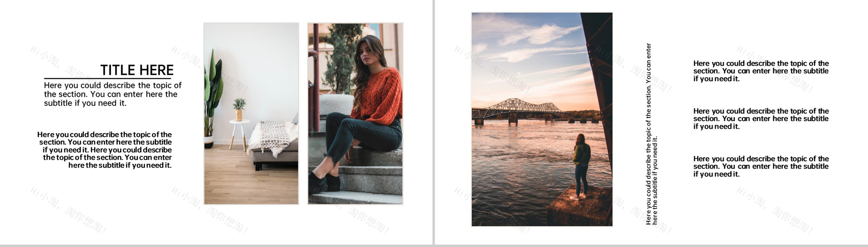 黑色简约欧美风一个人旅行的美好时光旅行纪念相册PPT模板-3