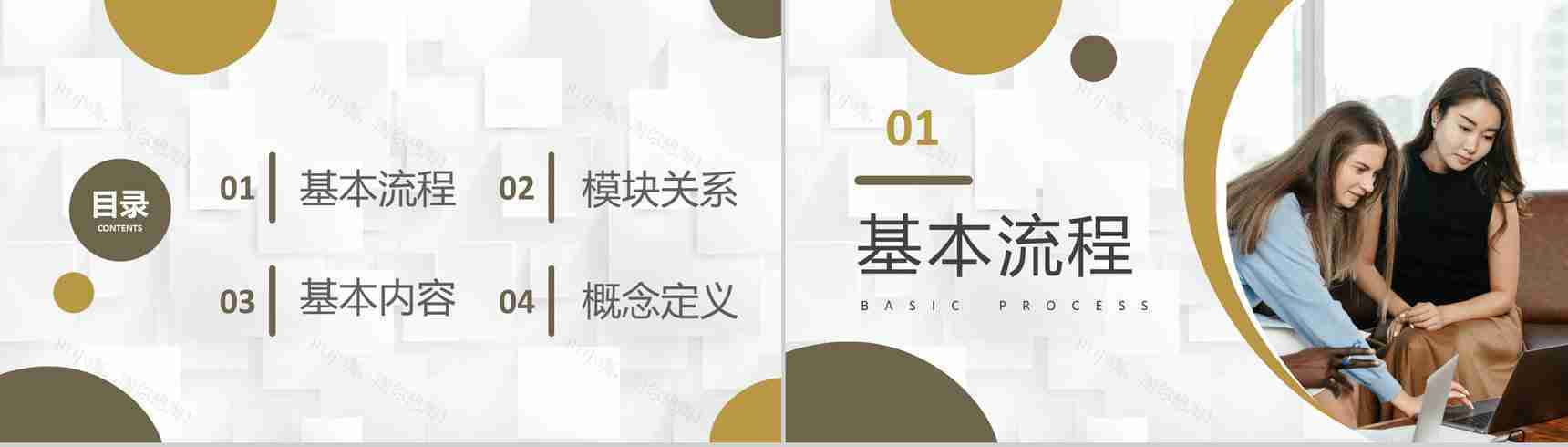 人力资源六大模块培训课件人事部门行政管理招聘工作总结PPT模板-2