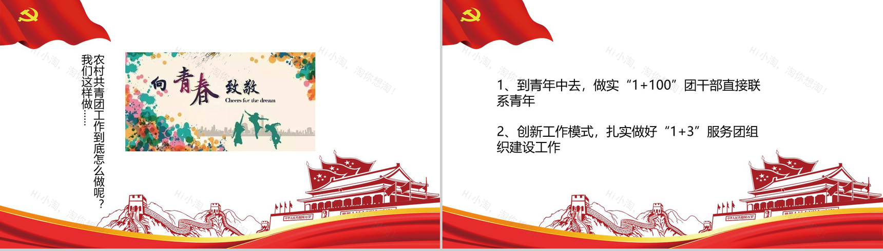 乡镇团委书记述职报告工作总结通用PPT模板-4